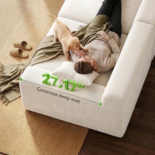 Homkdom Modular Sectional Sofa for Apartment, Left Facing - Image 5