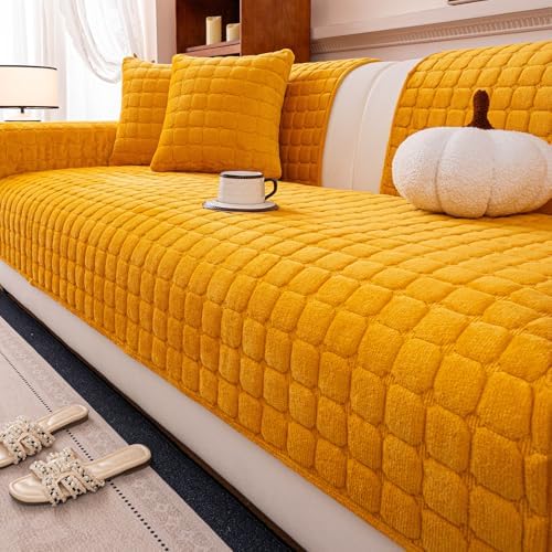 Sectional Velvet Couch Covers for 2 Seats by MDSASFD