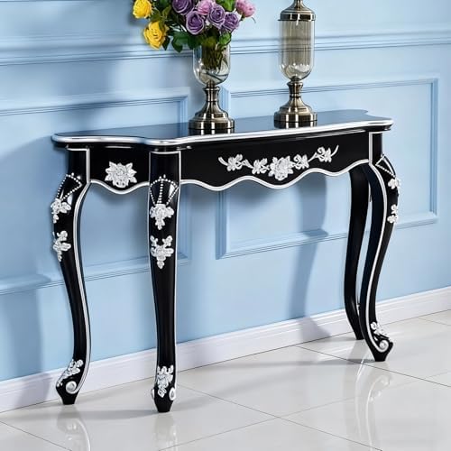 4 Legs Wooden Console Table for Entryway by Unknown