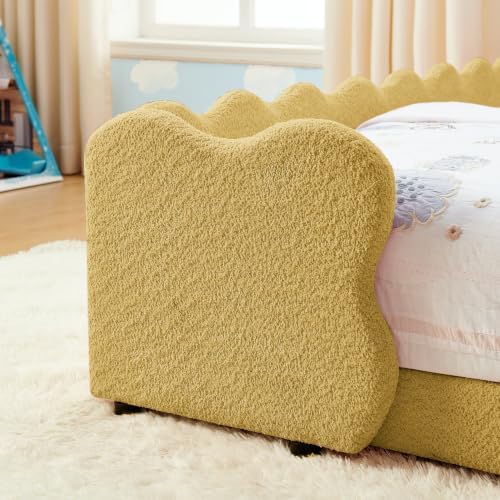 KEIKI Twin Size Boucle Platform Bed - Image 5