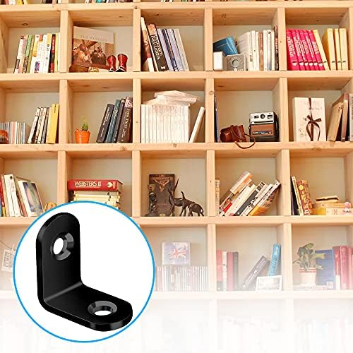 FATLODA 40PCS Black L Bracket Corner Brace, Stainless Steel Corner Bracket - Image 6