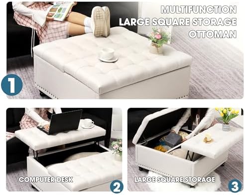35.5" Large Square Ottoman - Image 3