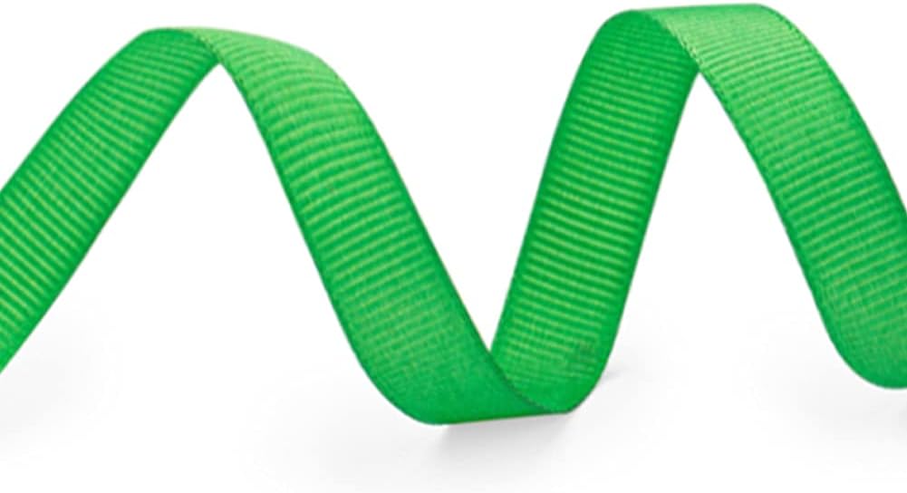 LIUYAXI 5/8" X 50 Yards Solid Green Grosgrain Ribbon, Perfect for Crafts, Wedding Decor, DIY Hair Accessories, Sewing, Gift Package Wrapping and More