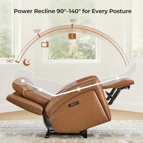 CHITA Zero Gravity Leather Power Reclining Sofa, 3 Seater - Image 3