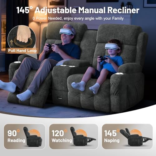 RV Loveseat Recliner Sofa, Home Theater Seating - Image 4