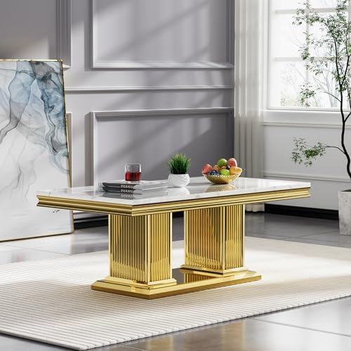 47inch Faux Marble Coffee Table - Image 3