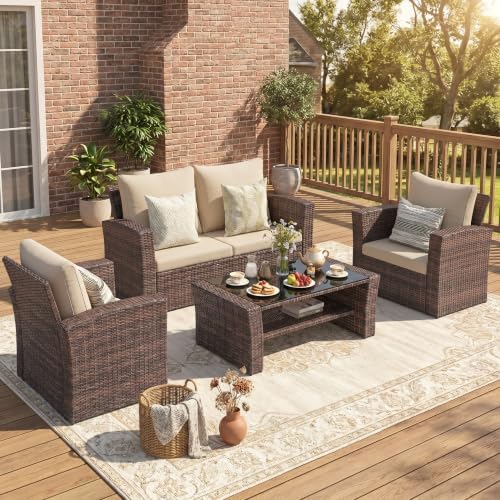 Wisteria Lane Patio Furniture Set, Wicker Outdoor Furniture by WisteriaLane