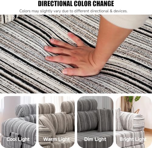 79" Memory Foam Sofa Bed, High Headrest Convertible Futon Boneless Couch - Image 7