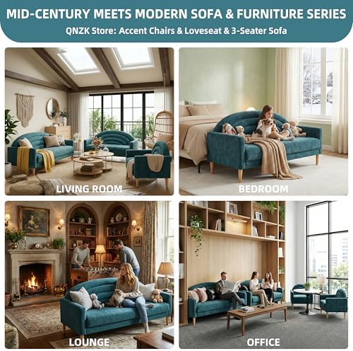 63" Small Loveseat Sofa for Small Spaces, Office Couch - Image 6
