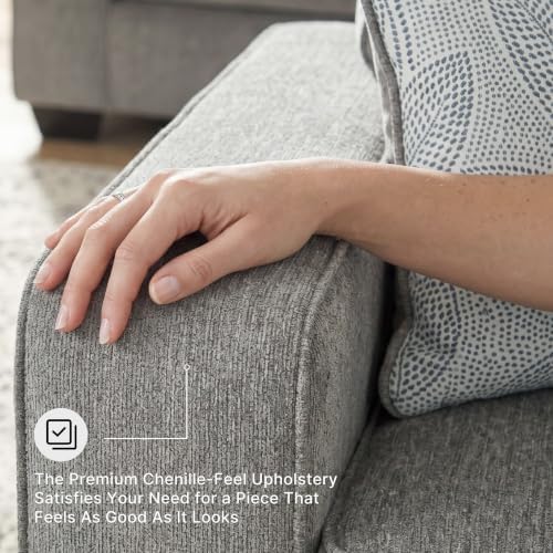 Signature Design by Ashley Queen Sleeper Sofa Couch, Alloy Gray - Image 5