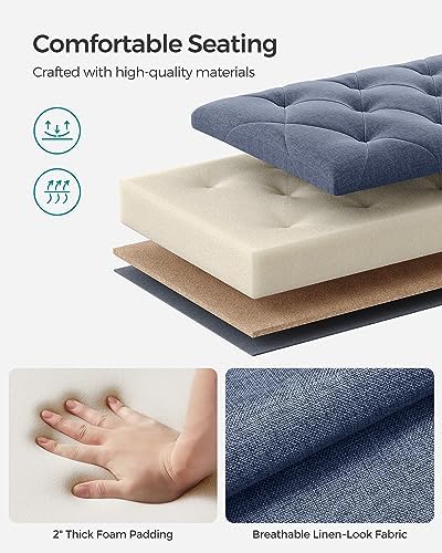 SONGMICS Storage Ottoman Bench, Foot Rest - Image 5
