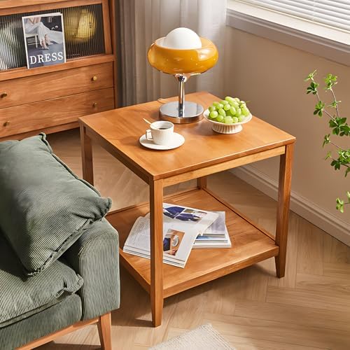 Side Table, Solid Wood Square End Table - Image 3