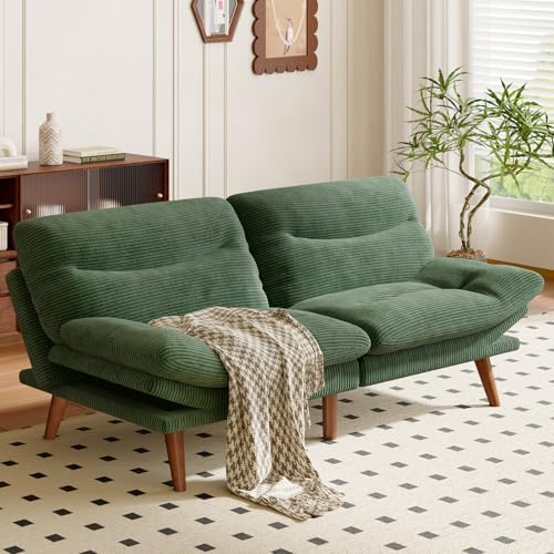 Amada 66 inch Convertible Corduroy Futon Sofa Bed - Image 2