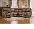 EBELLO Manual Reclining L-Shaped Sectional Sofa Set, Soft Fabric Recliner by EBELLO