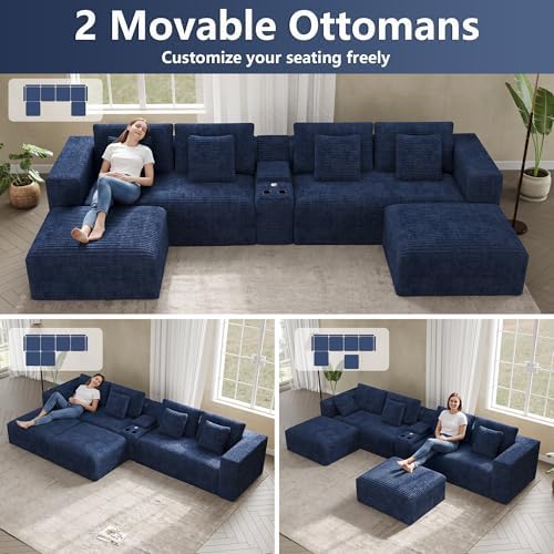 ONEMMLION 151" Oversized Cloud Sectional Couch - Image 4