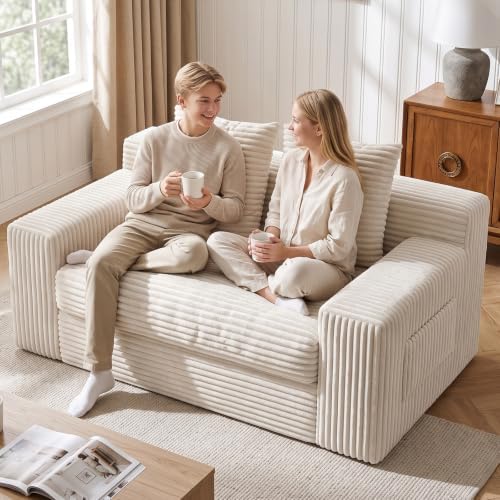 Boneless Couches for Living Room, 2 Seater Boneless Loveseat Sofa, Premium - Image 3