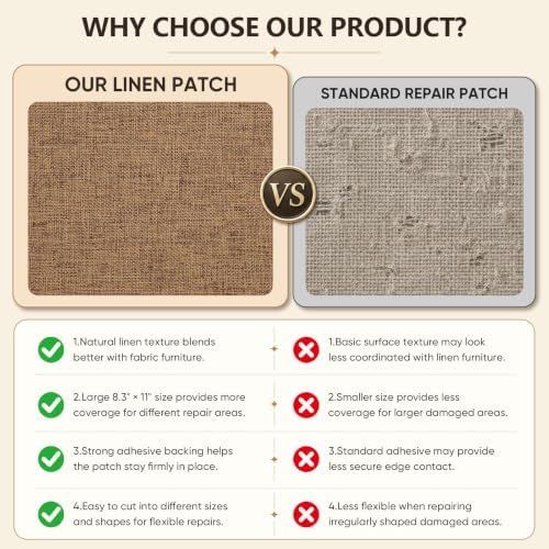 Linen Repair Patches, 8.3″ x 11″ - Image 3