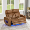 Watson & Whitely Genuine Leather Power Reclining Loveseat by WatsonWhitely