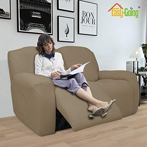 Easy-Going 6 Pieces Recliner Loveseat Stretch Sofa Slipcover Sofa Cover - Image 2