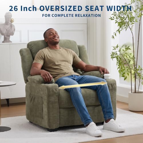 Garvee Oversized Power Recliner Chair 26" Seat Remote & Memory Presets - Image 4