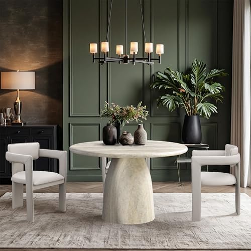 Meridian Furniture 701Travertine-T Cosenza Collection Art Deco 48.5" - Image 2