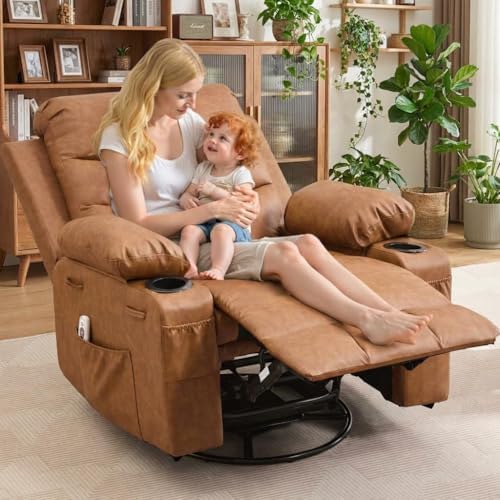 Garvee Oversized Swivel Recliner Chair by Garvee
