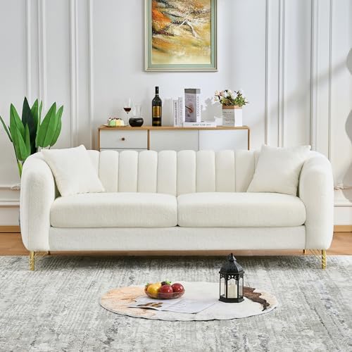 Modern Teddy Sofa Set, Combo 3-Seater Tufted Couch and Loveseat Sofa - Image 3