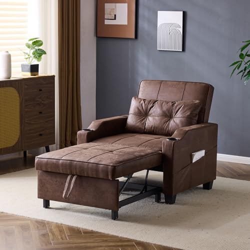 VINGLI Convertible Sleeper Chair Bed, Pull Out Sofa Couch by VINGLI