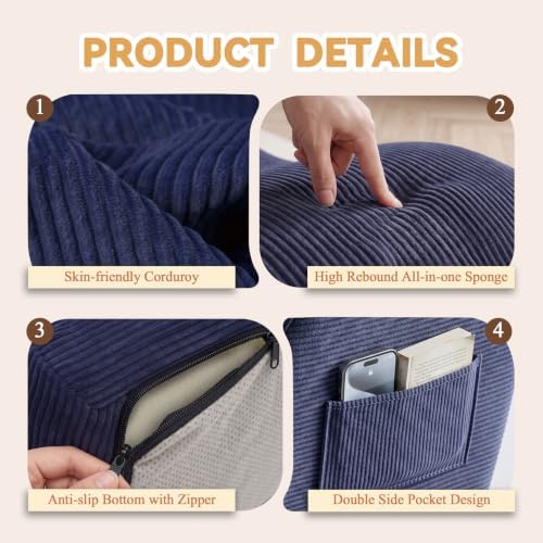 Yoga Lounge Chair for Adult, Modern Boneless Chaise Lounge Chair, Ergonomic - Image 4