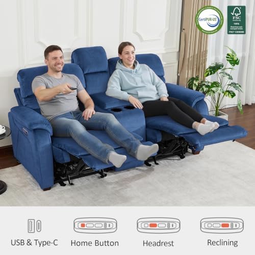 MCombo 73.8'' Zero Wall Hugger Power Recliner Sofa - Image 6