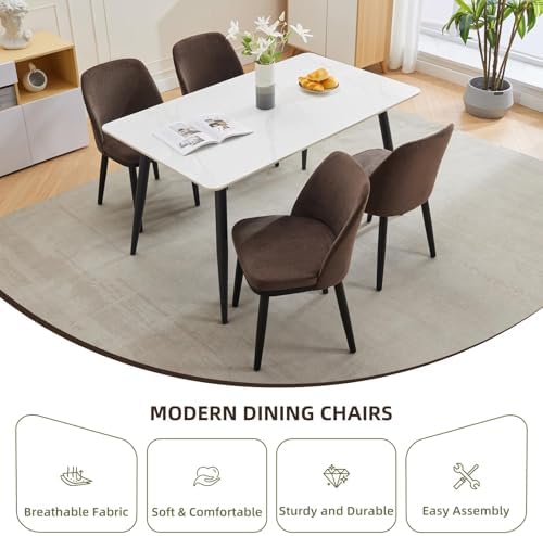 Upholstered Dining Chairs Set of 2, Modern Kitchen Chairs - Image 5