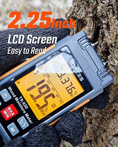 Wood Moisture Meter, TopTes Digital Moisture Meter TS-630, Handheld Humidity - Image 2