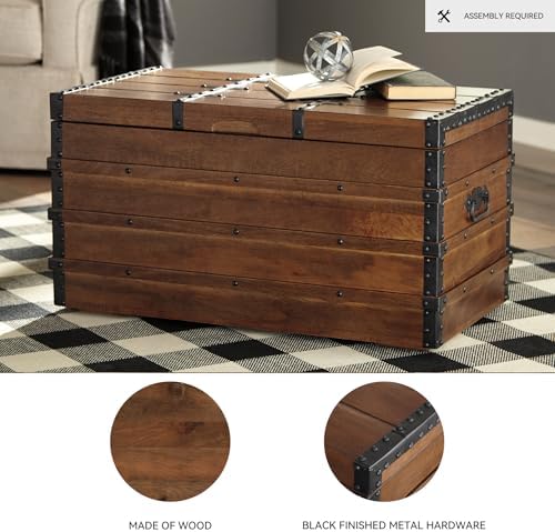 Signature Design by Ashley Storage Trunk Coffee Table - Image 4