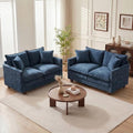 Loveseat Sofa Couch 2 Piece Set, Small Compact 50" Love Seat 27" Deep Cloud by MUDANT