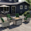 7Pcs Patio Rocking Swivel Chair by MuphyersPatioFurniture