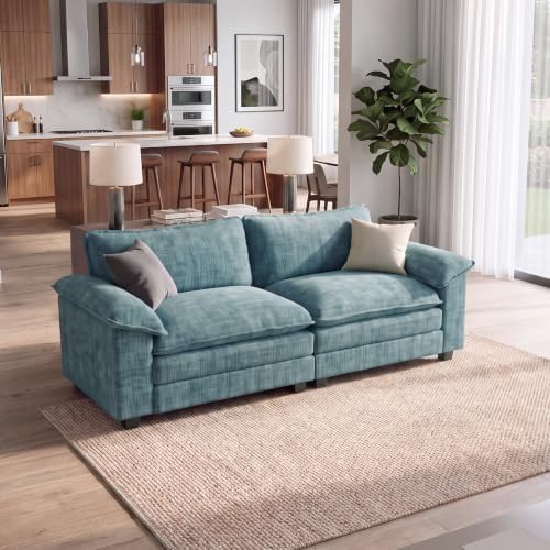 Homall 79.3" Loveseat Sofa, Cloud Sofa Couch, Deep Seat, Dark Blue by Homall