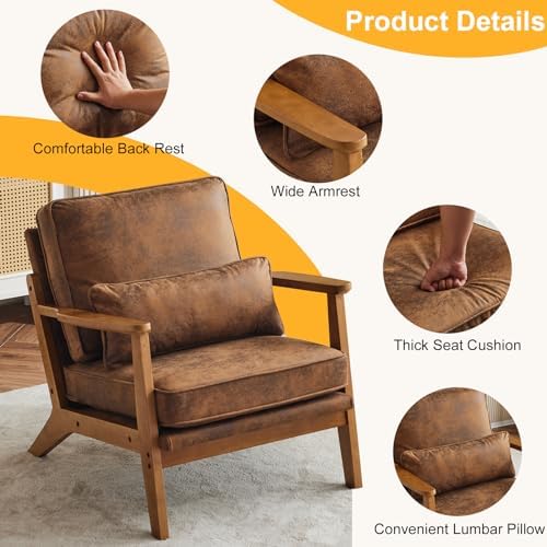 Karl home Mid-Century Lounge Accent Chair - Image 3