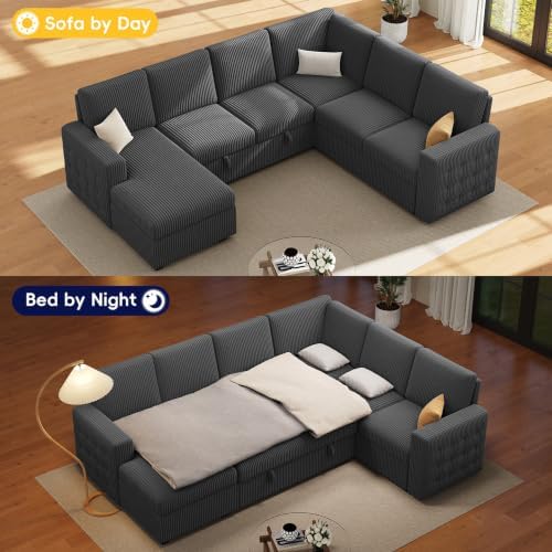 104" Sectional sleeper Sofa Bed, Pull Out Couch - Image 4