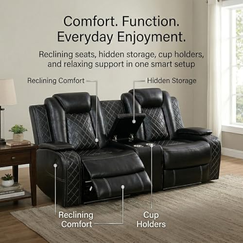 Power Reclining Leather Sofa Set – 3-Piece Home Theater Seating - Image 4
