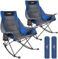 SUNNYFEEL Oversized Folding Rocking Camping Chair 2 Pack, 500lbs Blue by SunnyFeelCamping