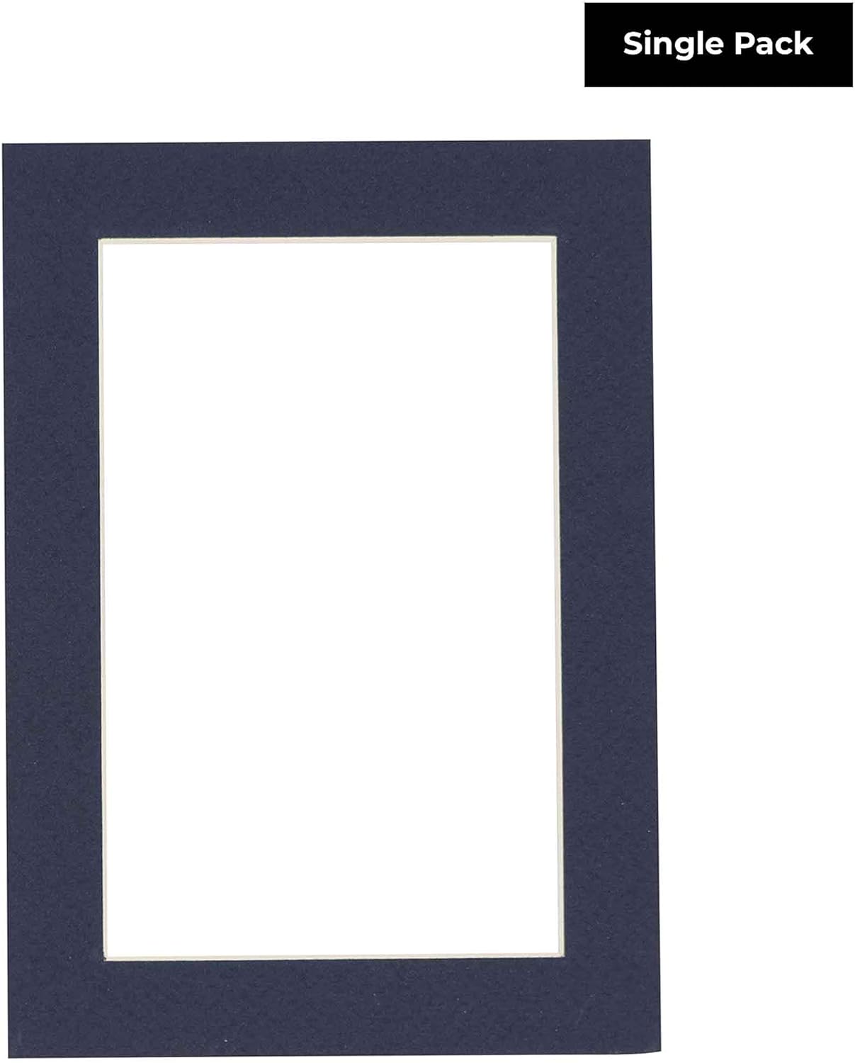 5x7 Mat for 8.5x11 Frame - Precut Mat Board Acid-Free Show Kit with Backing Board, and Clear Bags Navy 5x7 Photo Matte Made to Fit a 8.5x11 Picture Frame Matboard for Framing, Pack of 1 Mat
