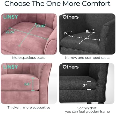 LINSY Large Swivel Accent Chair - Image 2