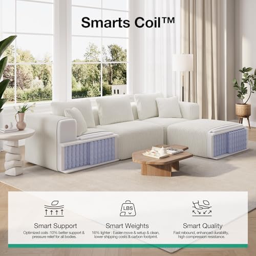 Novilla 141" Modular Sectional Sofa, U Shape Oversized Sectional Couch - Image 3