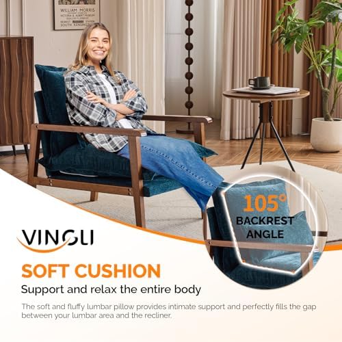 VINGLI Mid-Century Modern Cloud Accent Armchairs Set of 2 - Image 6