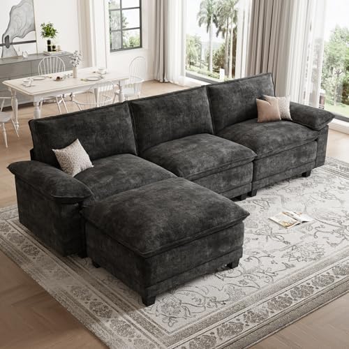 108" Modular Sectional Couch, L Shaped Cloud Sofa by Unknown
