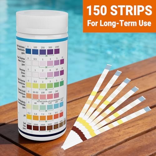 2026 Salt Water 8-in-1 Pool Test Strips Kit | 150 Strips Pool Salt Test Strips - Image 6