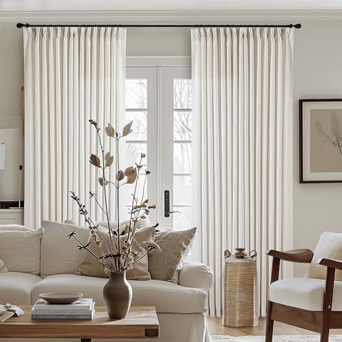 TWODRAPES Natural Extra Wide Pinch Pleat 100 x 102 Inch Linen Curtains - Image 6