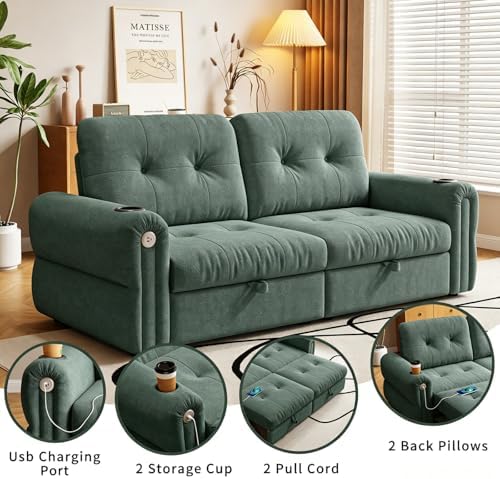 77" Convertible Queen Sofa Bed - Image 4