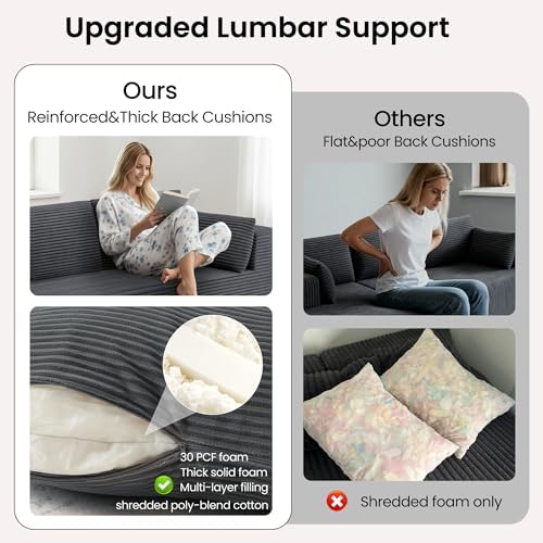 106" Cloud Sectional Boneless Couches - Image 3