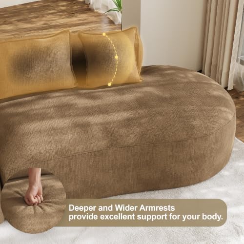 154" Oversized Sectional Sofa for Living Room, Modern Luxury Plush Chenille - Image 7